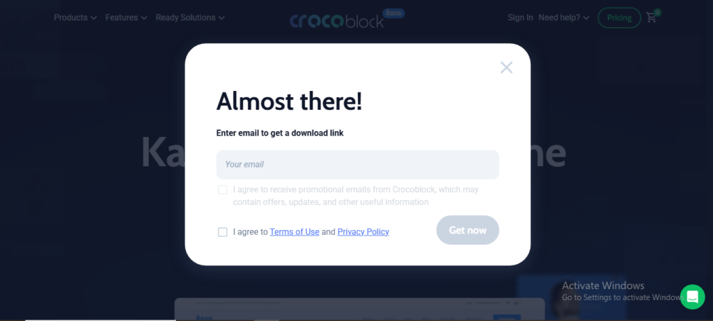 popup download kava crocoblock